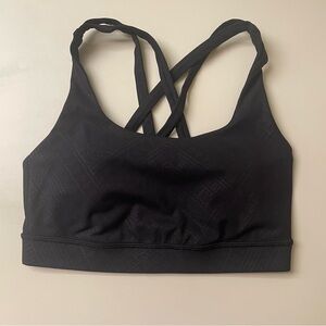 Lululemon black patterned sports bra